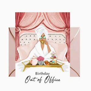 Stationary Cards - Birthday Out of Office (pack of 6)
