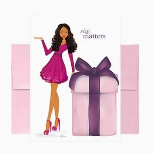 Stationary Cards - Size Matters Birthday Greeting Cards (pack of 6)