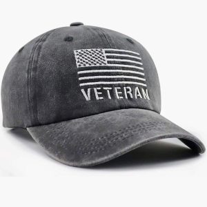 Veteran Black Adjustable Cap