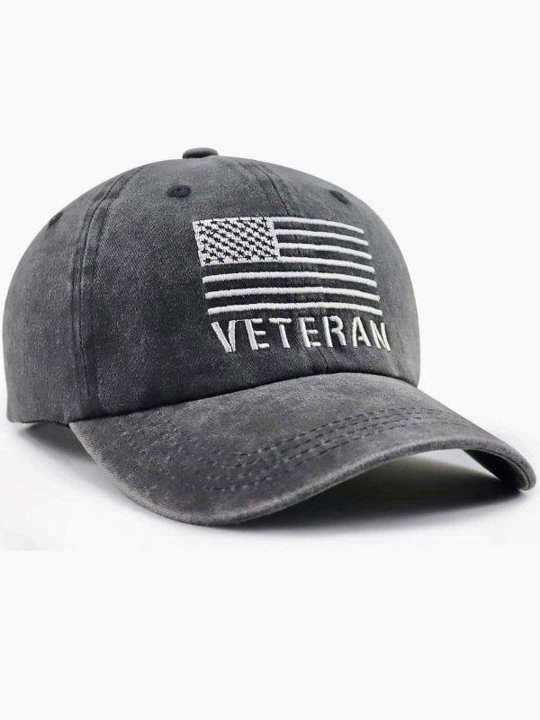 Veteran Black Adjustable Cap