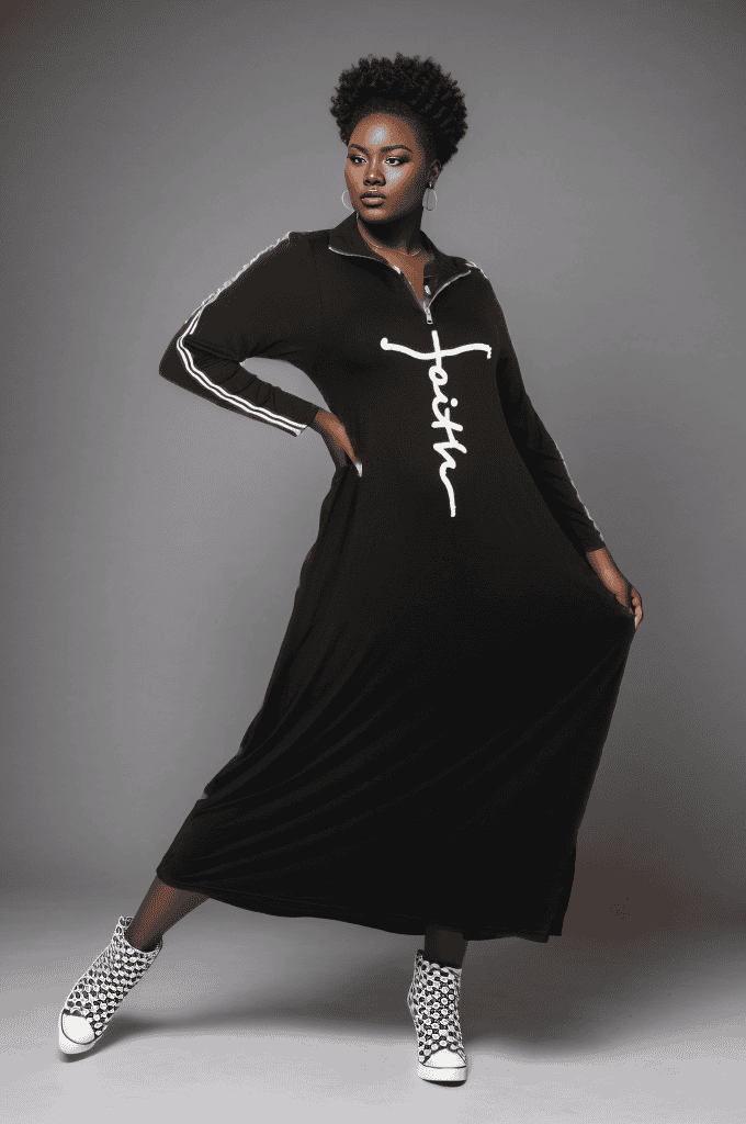 New – Faith Zipper Dress w/Pearls (O/S) (Color Selections)
