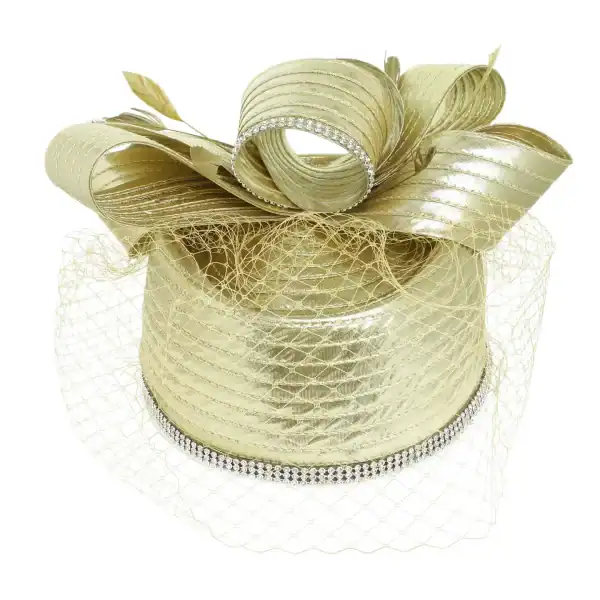 New – Pill Box Hat w/small Veil (2 Color Selections LEFT) – Gold just sold!!!