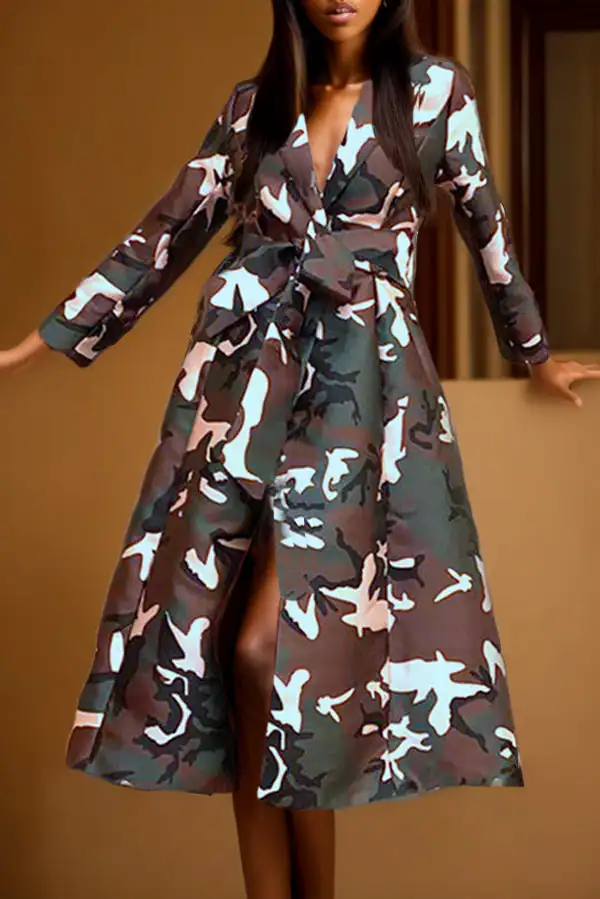 New – Designer Camo Jacket Dress (XL)