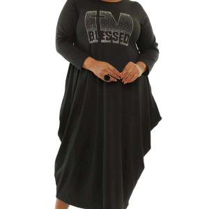 New - Women's Bling "I'm Blessed" Dress (One Size - Fits 6-26)