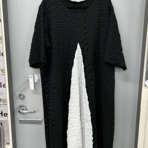 New - Designer Black/White Pocur Dress (Size XL-1X)