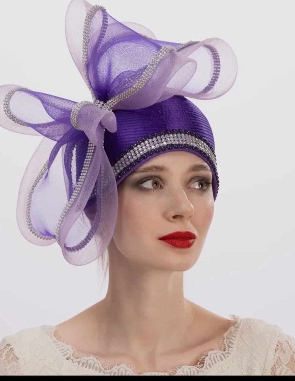 New - Purple Rhinestone Trim w/Bow (Love It) H2