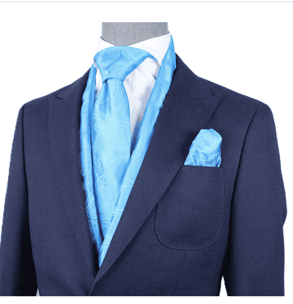 New - Verse IX Aqua Scarf/Tie and Hanky Set (Very Nice for Spring)