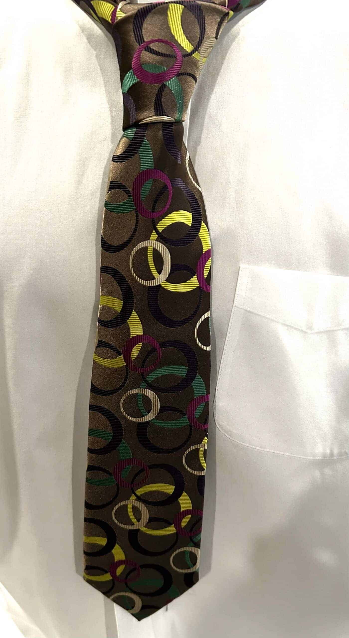 Designer Imani Tie (Brown Base) -2