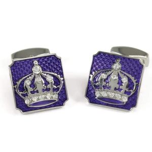 Purple Crown Cufflinks