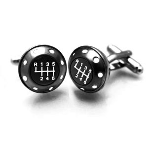 Gunmetal Gear Knob Cufflinks