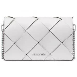 New - MK Optic White Weave Handbag/Clutch