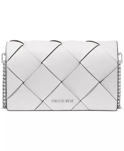 New – MK Optic White Weave Handbag/Clutch