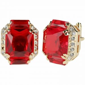 New - Designer Men Cufflinks (Red/Gold)
