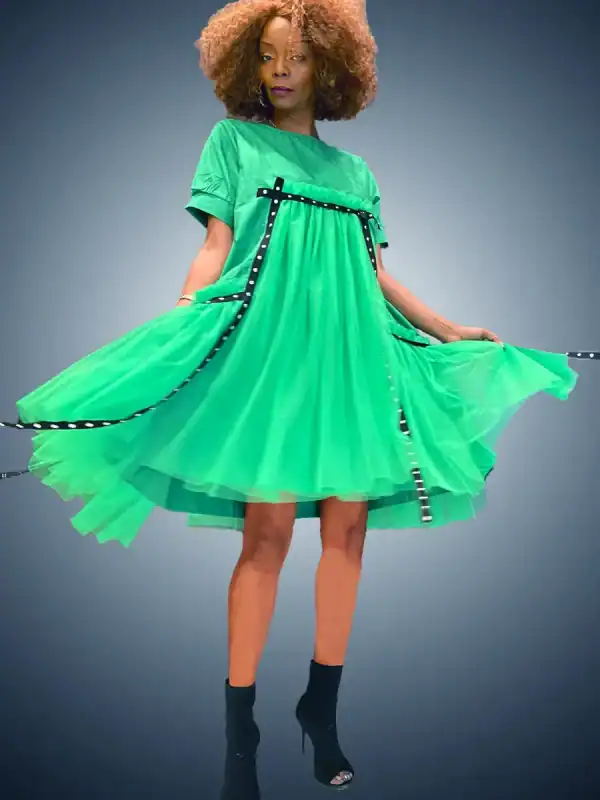 New - Green Tulle Dress (Small)
