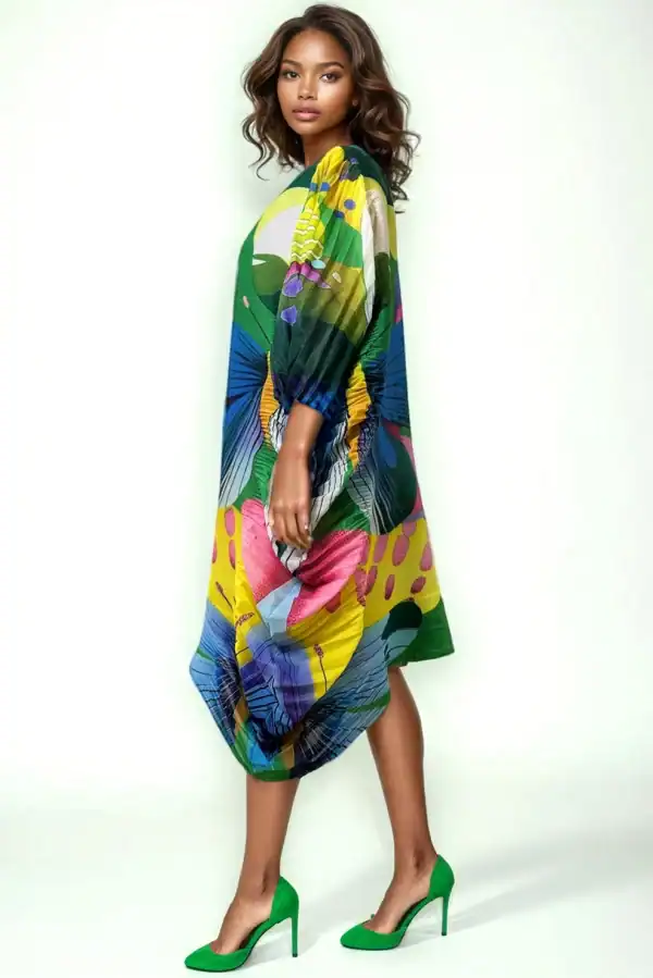 New - Designer Pleated Wave Dress (XXL) - Image 2
