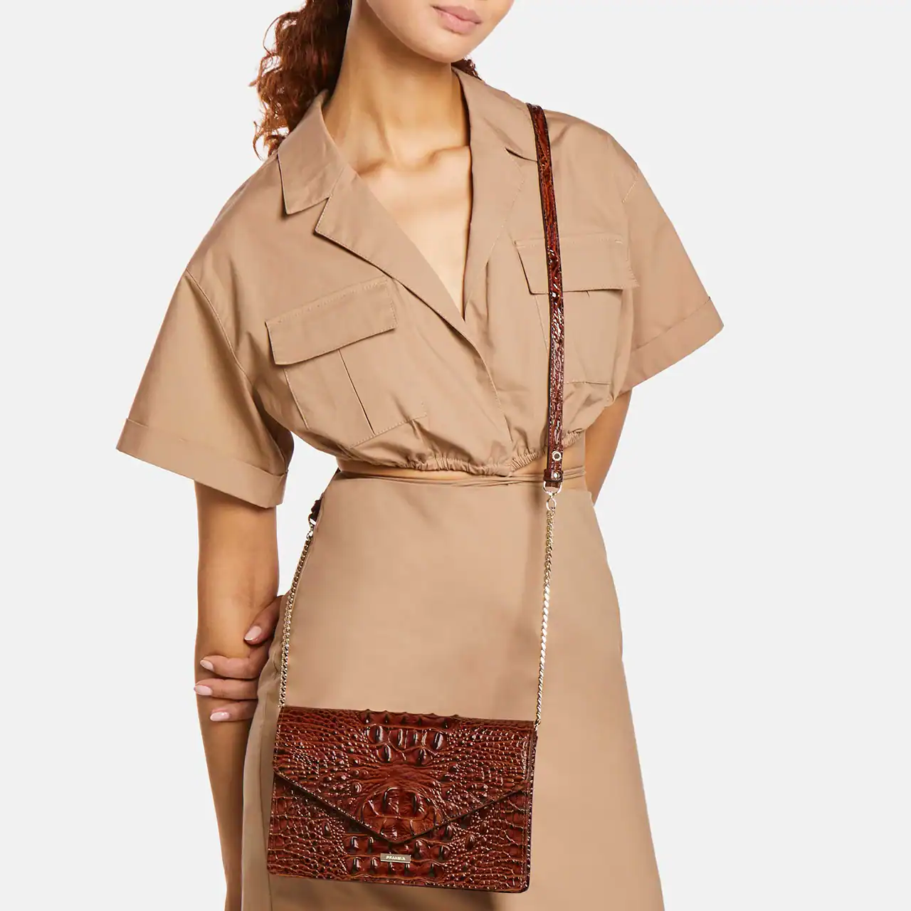 New – Brahmin Wendy Pecan Crossbody