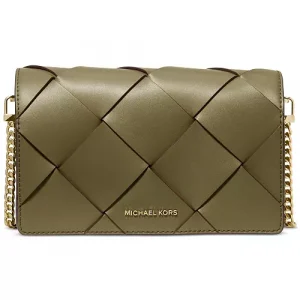 New - MK Safari Green Weave Handbag/Clutch