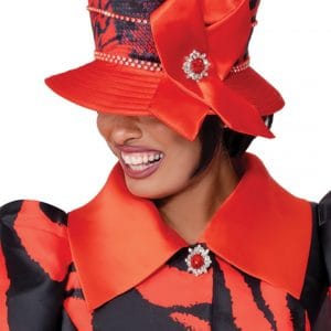New - Designer Hat (Red/Black-Multi)