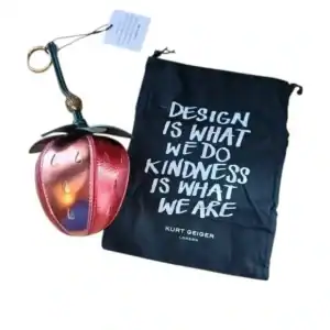 New - Kurt Geiger Red Strawberry Key Holder/ Bag Accessories (Large)
