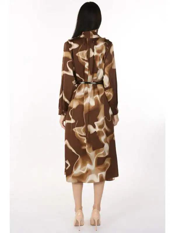 New - Designer Satin Long Dress (Coffee) O/S - Image 2