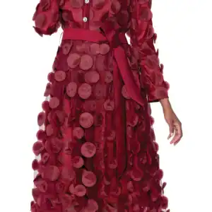 New - Designer Circled Dress (18W) Burgundy