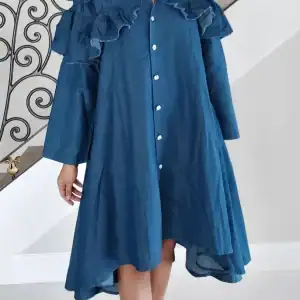 New - Denim Swing Dress with Blue (One Size = O/S)
