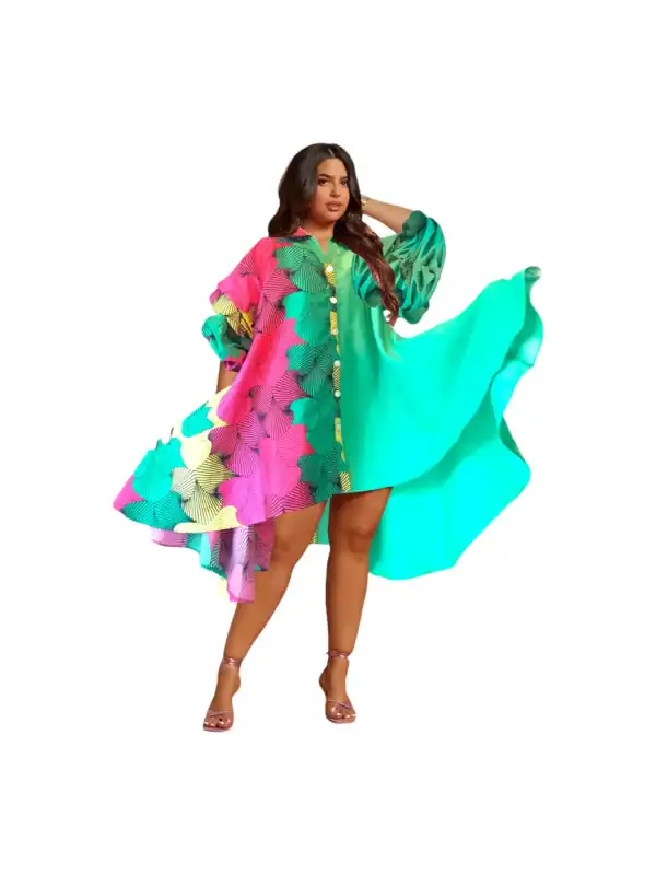 New - Hi-Low Multi Shirt/Dress Top (O/S)