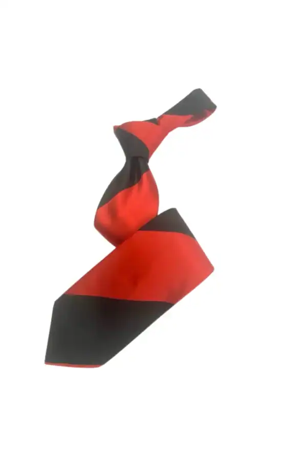 New - Designer Stripe Red/Black Tie - Image 2