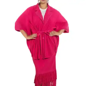 New - Luxe Moda 2 PC Fuchsia Skirt Set (2 Size Selection)