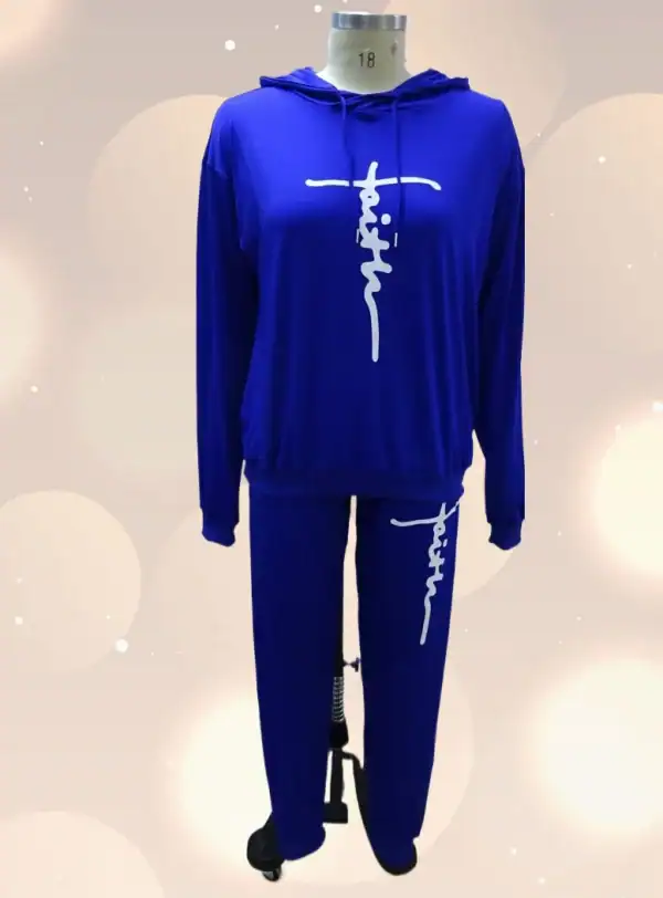 New - Faith Hooded Sweatsuit (3 Sizes)