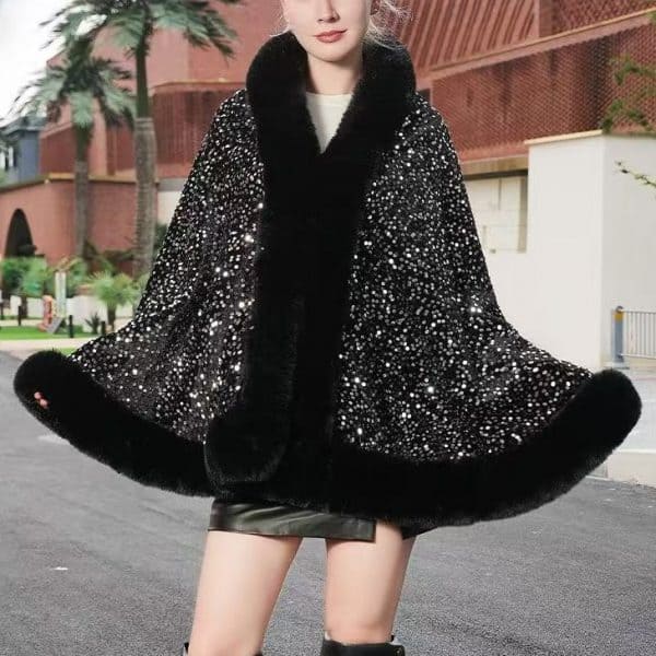 New - Designer Elegant Sequin Capes (3 Colors) - Image 3