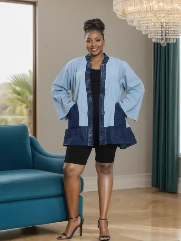New - Big Pocket Denim Jacket (O/S) - Look at the Denim Dress that it will work with!!!!