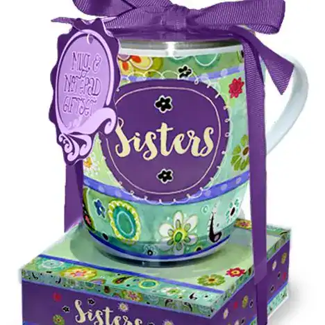 New – Mug & Note Stack: Sisters