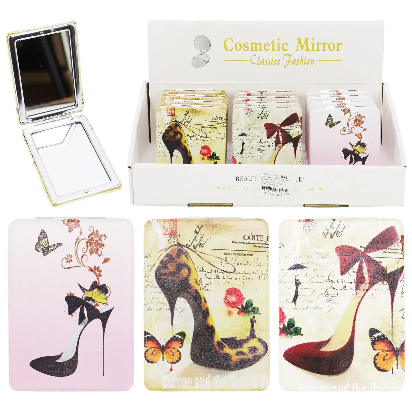 New – Fashion Heels Compact Cosmetic Mirror – Great Gift