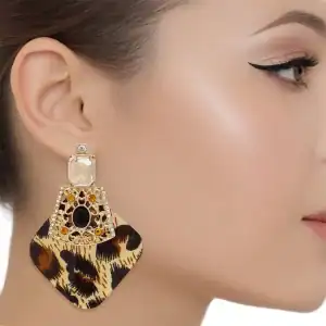 New - Tribal Glam Leopard Pierced Earrings