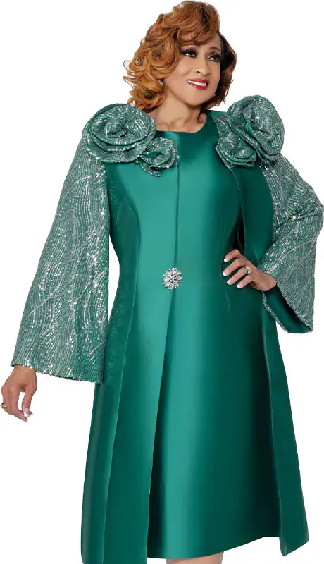 New – Designer 2 pc Church Dress (Green) Size 18W