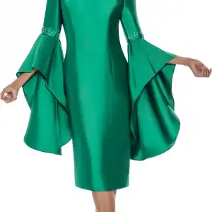 New - Designer Dramatic Bell Sleeve Dress (Size 12)