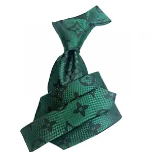 New - Limited Edition LV Money Green Tie w/ Hanky