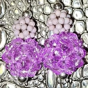New -Custom Glass Bead Earrings (3 Color Selection)
