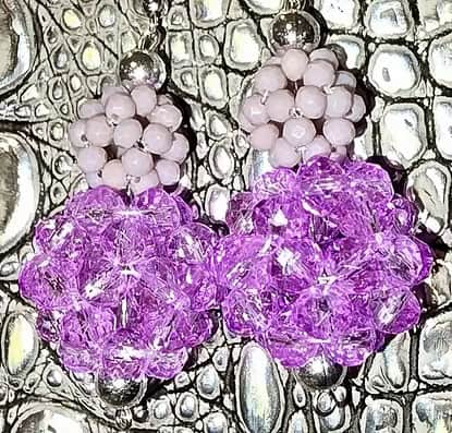 New -Custom Glass Bead Earrings (3 Color Selection)