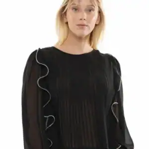 New - Designer Black Ruffled Top (2 Size Selections)