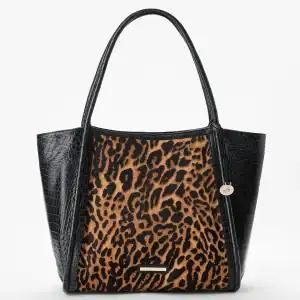 New - Brahmin Black Bailee Tote (Where It Showing Animal Print or Black ) Love It