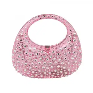 New - Designer Gem Studded Unique Evening Clutch (4 Color Selection)
