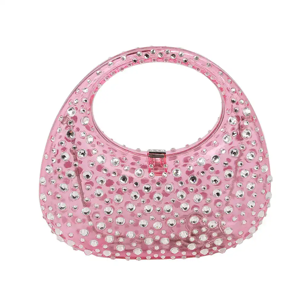New – Designer Gem Studded Unique Evening Clutch (4 Color Selection)