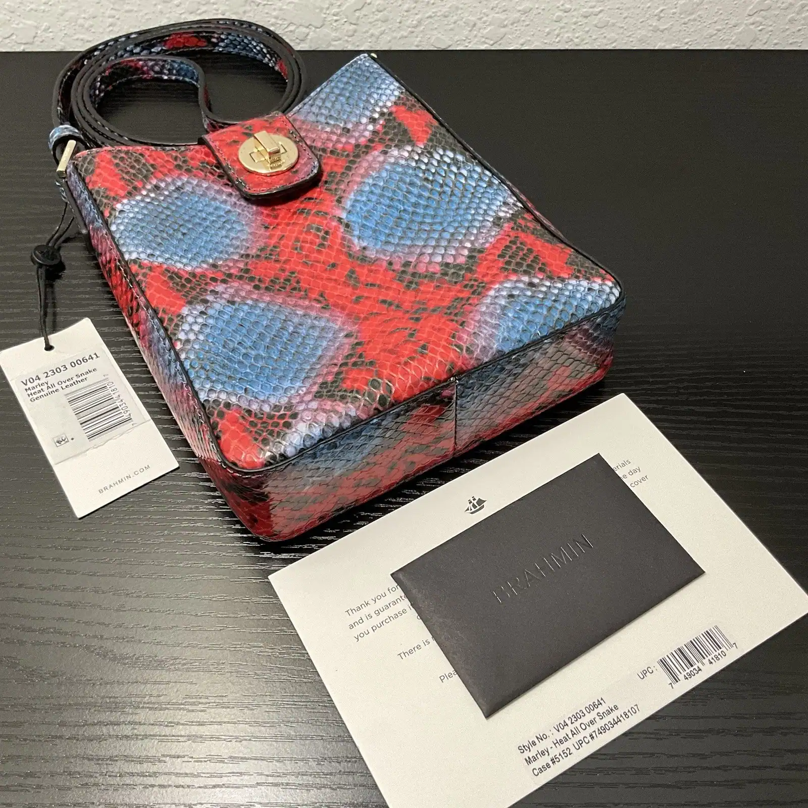 New – Brahmin Marley Heat Snake Crossbody