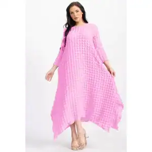 New - Designer Popcorn Handkerchief Dress (4 Size Selection) S-XL  (Love these - dress up/down)
