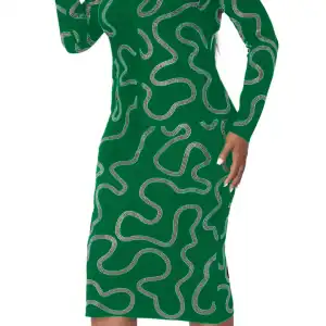 Designer - Kayla Knit Green/Silver - Size 20 (We can order all sizes - contact US)