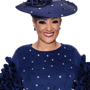 New - Designer Black Pearl/Bling Hat (Shown in Royal Blue but available in Black) - see gallery