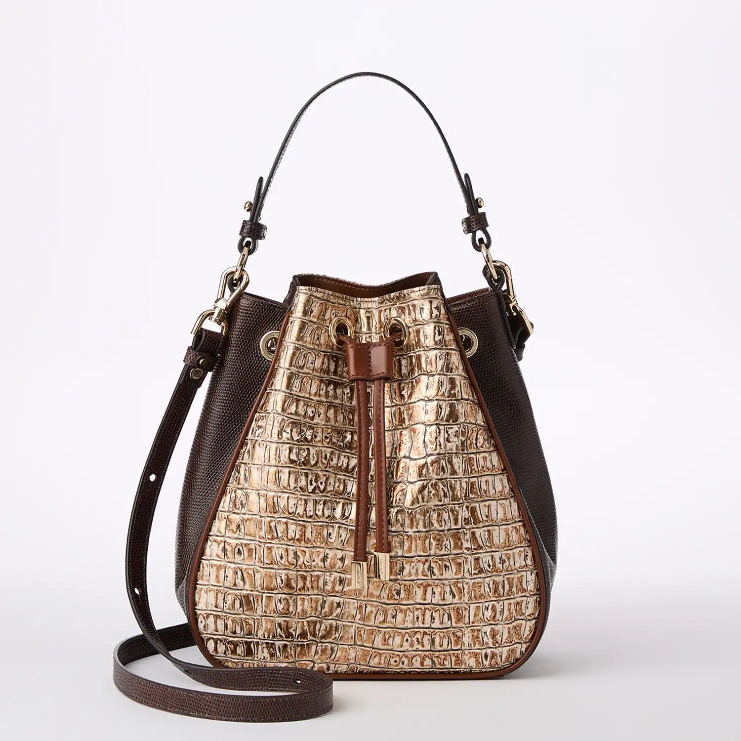 New – Brahmin Melinda Ganache Bucket Tote – Very Nice