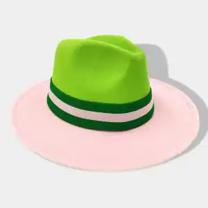SOLD New - Pink/Green Fedora